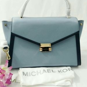 Michael Kors LARGE WHITNEY SATCHEL, Pale Blue